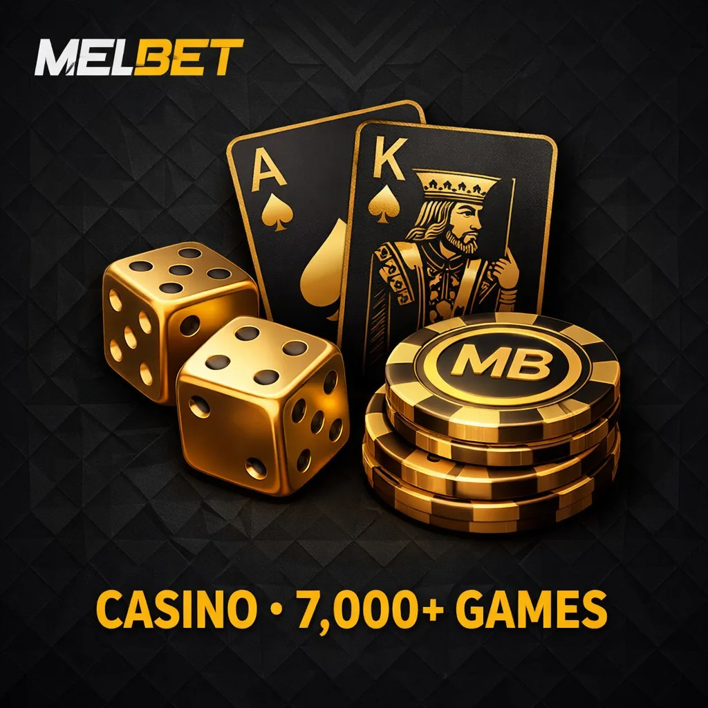 Melbet casino roulette top view cards chips bonus 1800 dark background